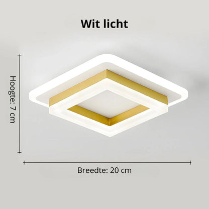 Vierkante LED Plafondlamp 1920 Lumen Zwart Wit Slaapkamer Hal Woonkamer Moderne Plafonnière Geometrisch Design Verlichting Binnen