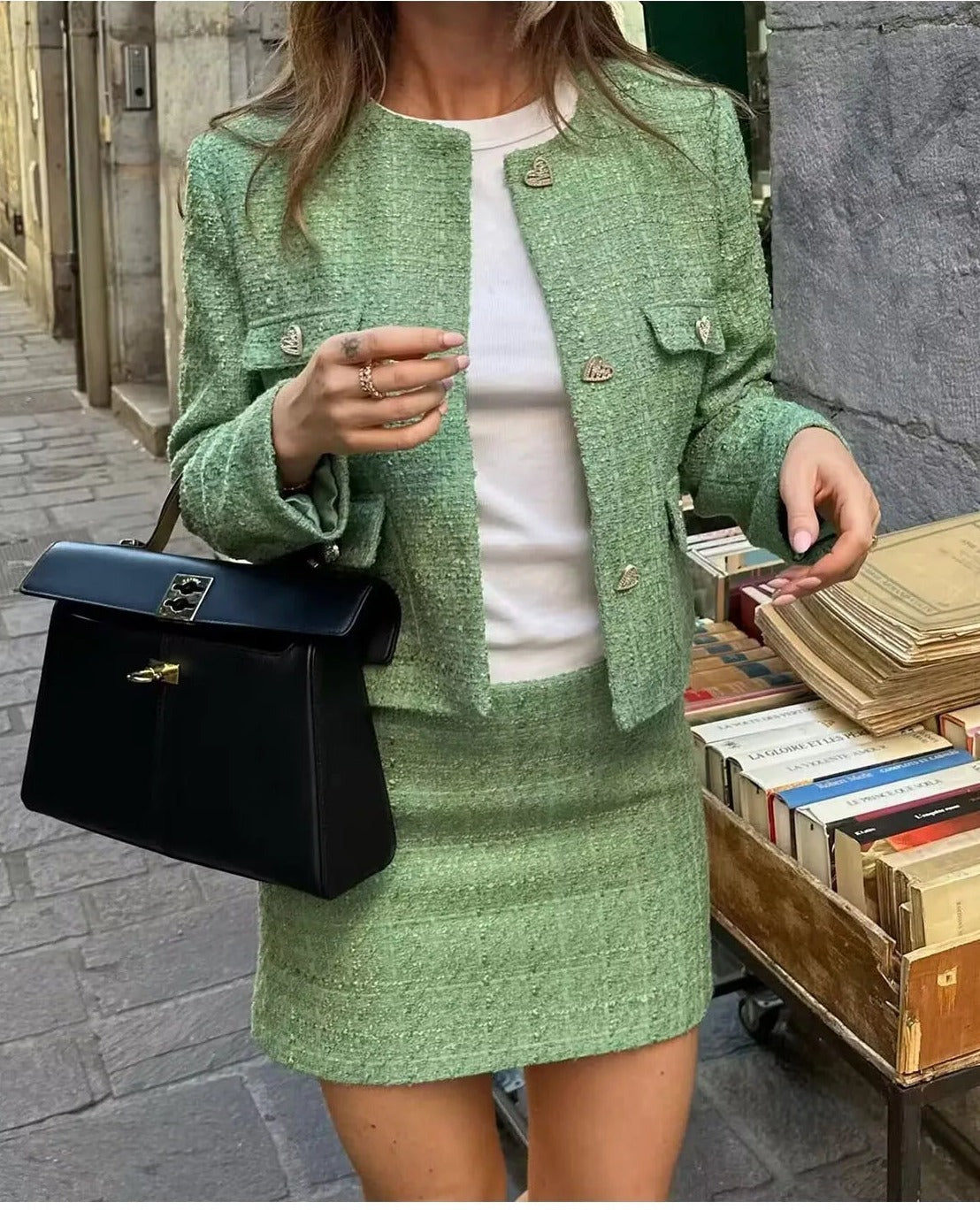 Tweedelige Set Vintage Stijl Klassieke Outfit - StudioMarella