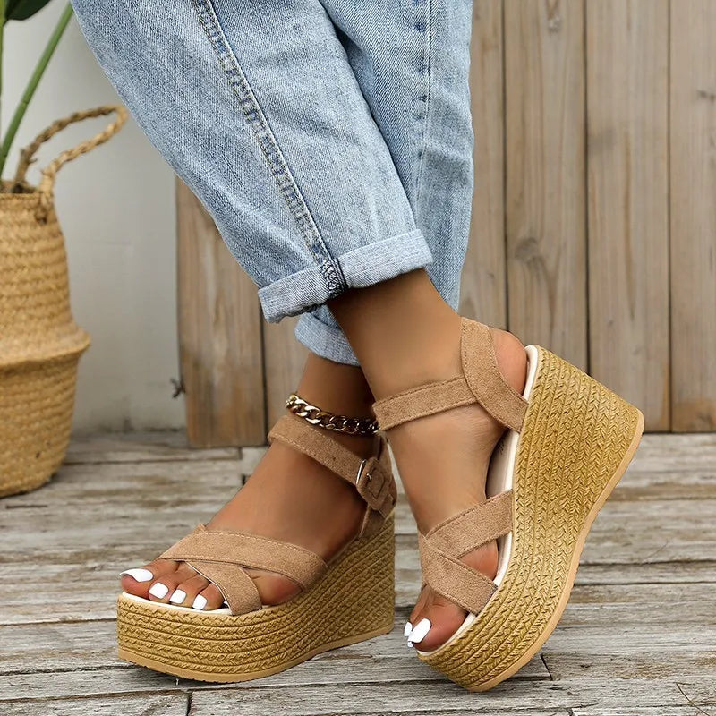 Vrouwensandalen met Sleehak Mooi en Stijlvol