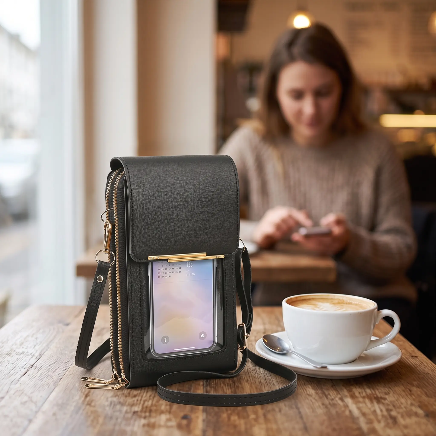 Crossbody Telefoontas met RFID-bescherming – Waterdicht – Past 6.7″ Telefoons