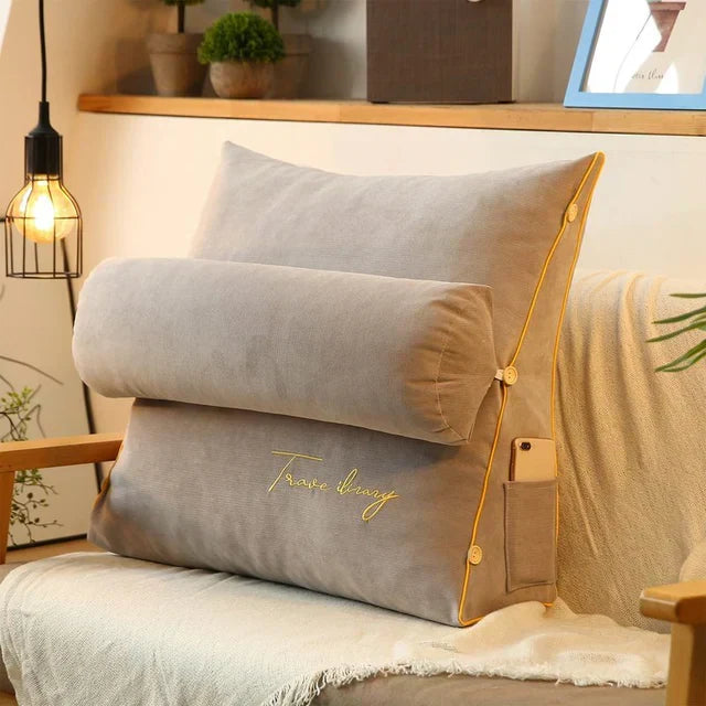 Rugsteunkussen Wigvorm Spandex 45x45x20cm Lezen Sofa Bed | Driehoekskussen Leeskussen Ergonomisch