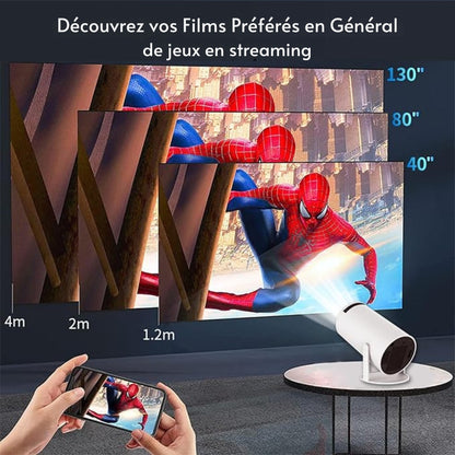 4K Beamer Smart Projector Wifi Bluetooth HDMI 180°