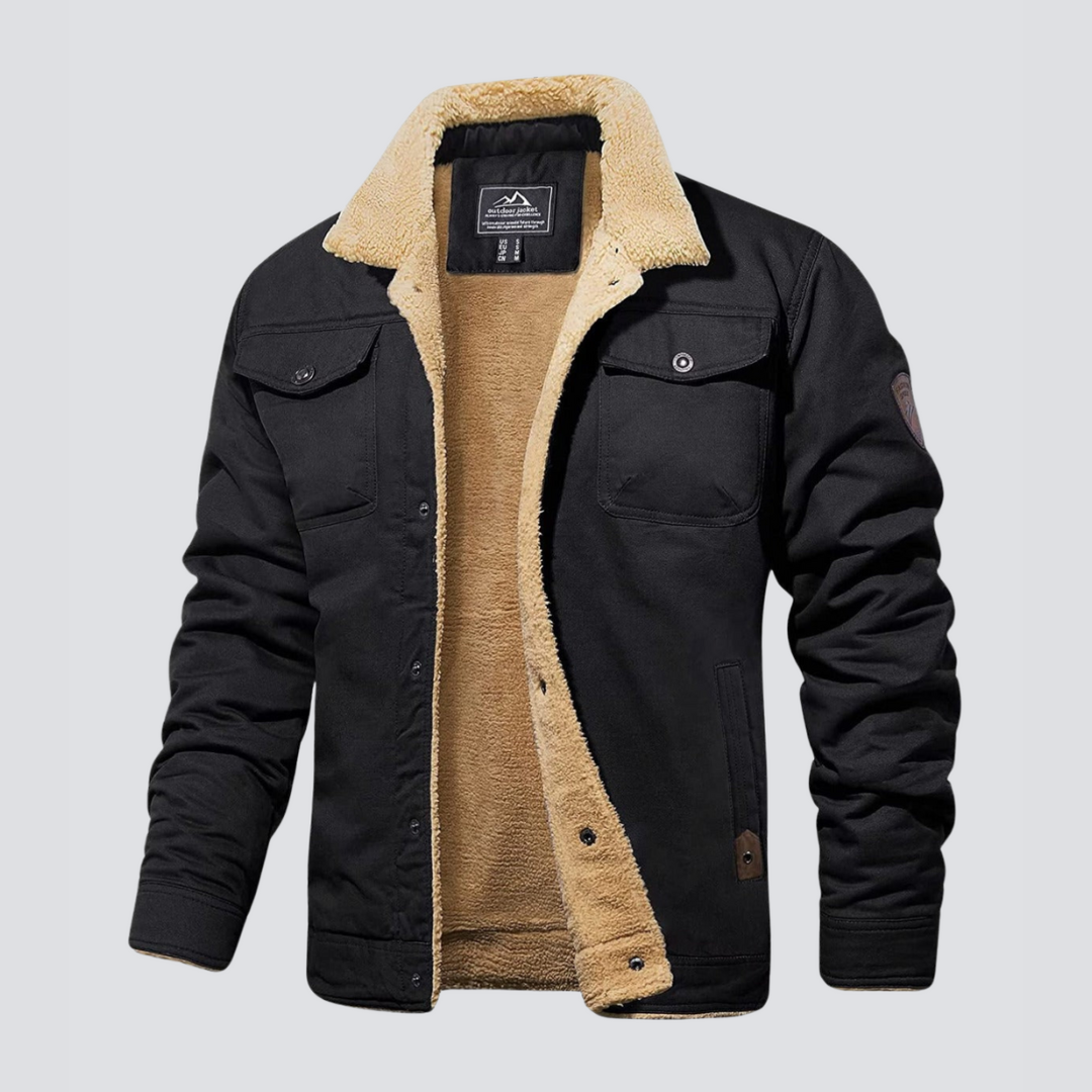 Heren Winterjas Waterdicht Gevoerd Warme Sherpa Jas - StudioMarella