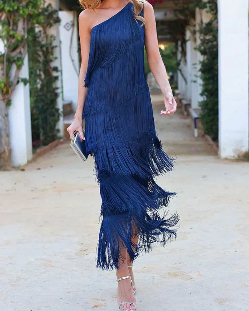Dames Jurk Boho Stijl met Franjes Zomer