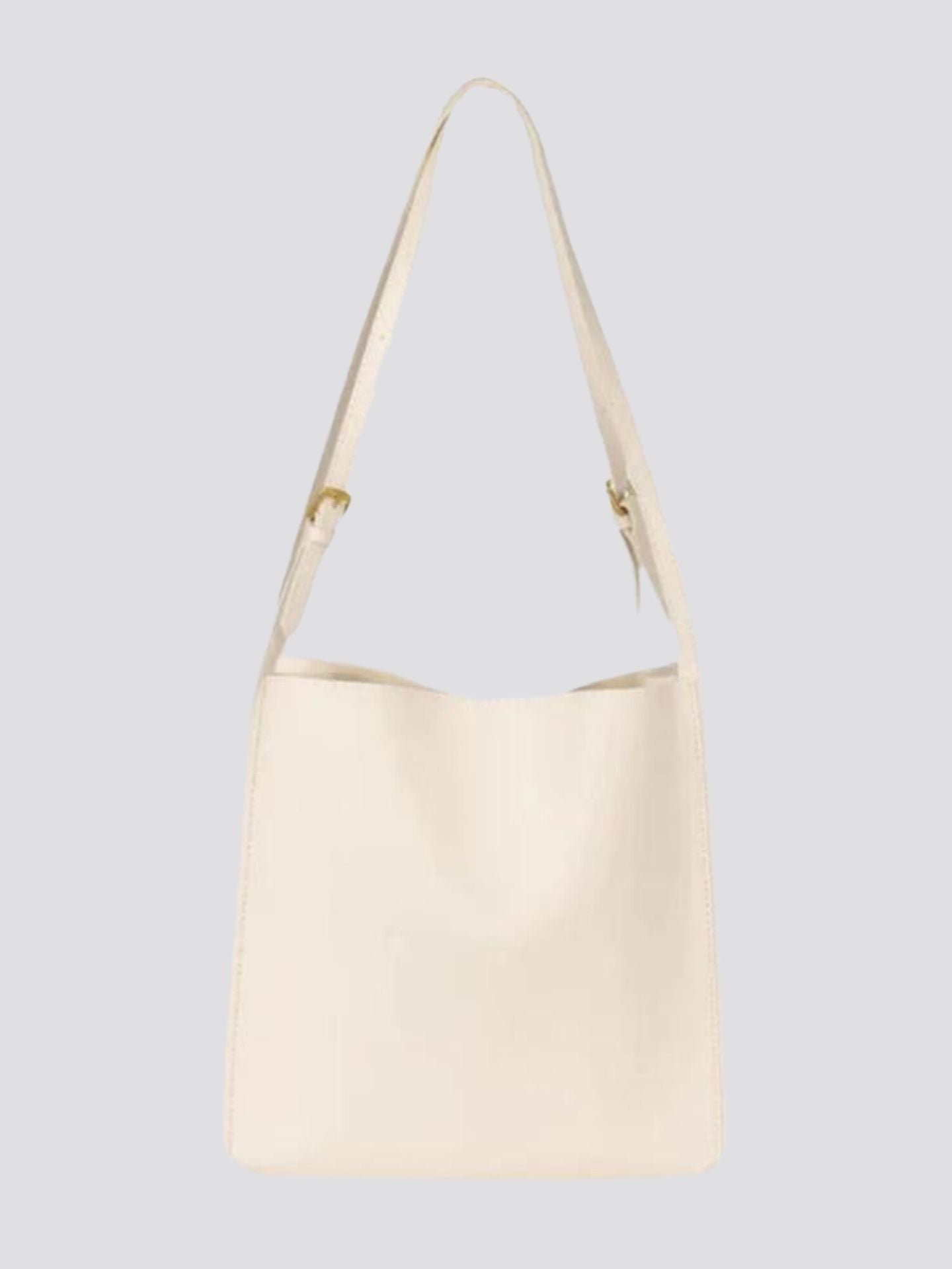 Vegan Leren Schoudertas Halfrond Elegant Ruim