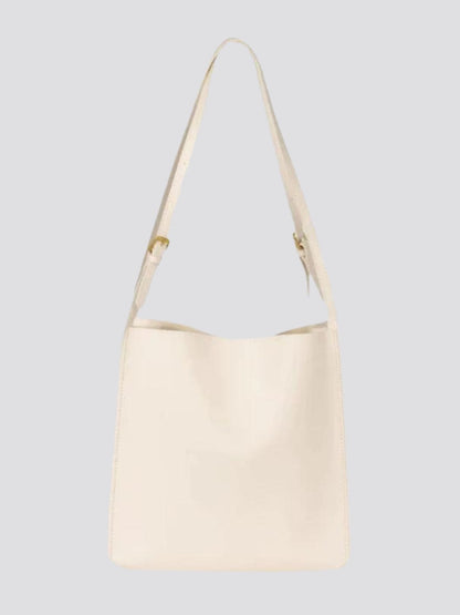 Vegan Leren Schoudertas Halfrond Elegant Ruim
