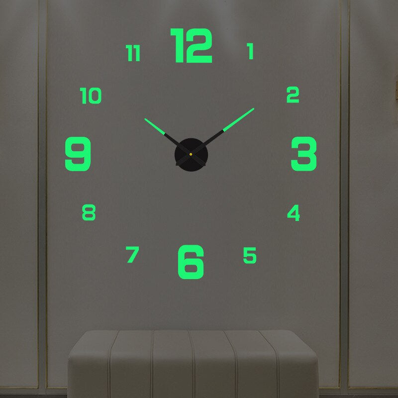 Grote Moderne Wandklok Met 3D Cijfers En Minimalistisch Design Voor Woonkamer En Keuken