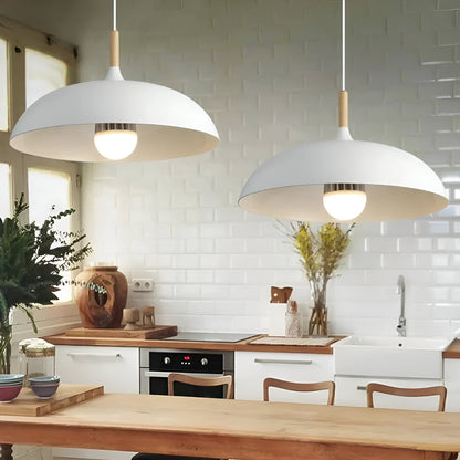 Hanglamp Hout IJzer Scandinavisch Japandi Rond E27 Ø35 Ø60 Eetkamer Keuken