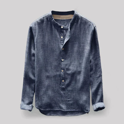 Klassiek Overhemd Oxford voor Heren Wit Blauw Gavi Stijl
