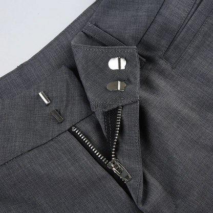 Elegante Broek Hoog Uitgesneden met Wijde Pijpen