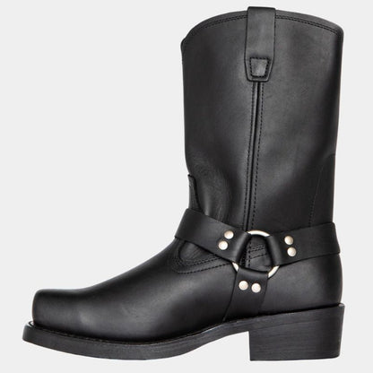 Leren Cowboylaarzen Vintage Stijl Bruin