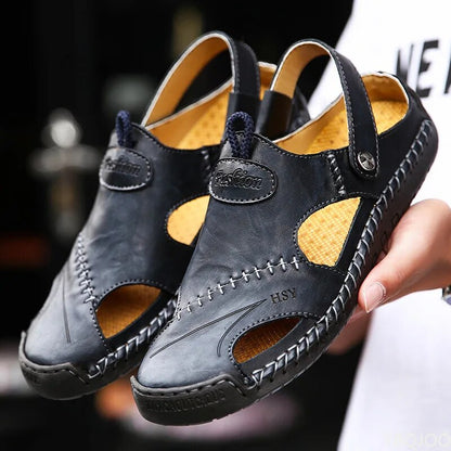 Leren Sandalen voor Mannen Klassiek en Robuust