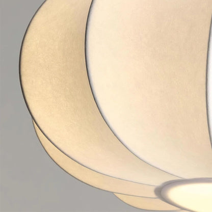 Hanglamp Stof Walnoothout Wit Eettafel Woonkamer Japandi Hanglamp Stoffen Lampionlamp Hal