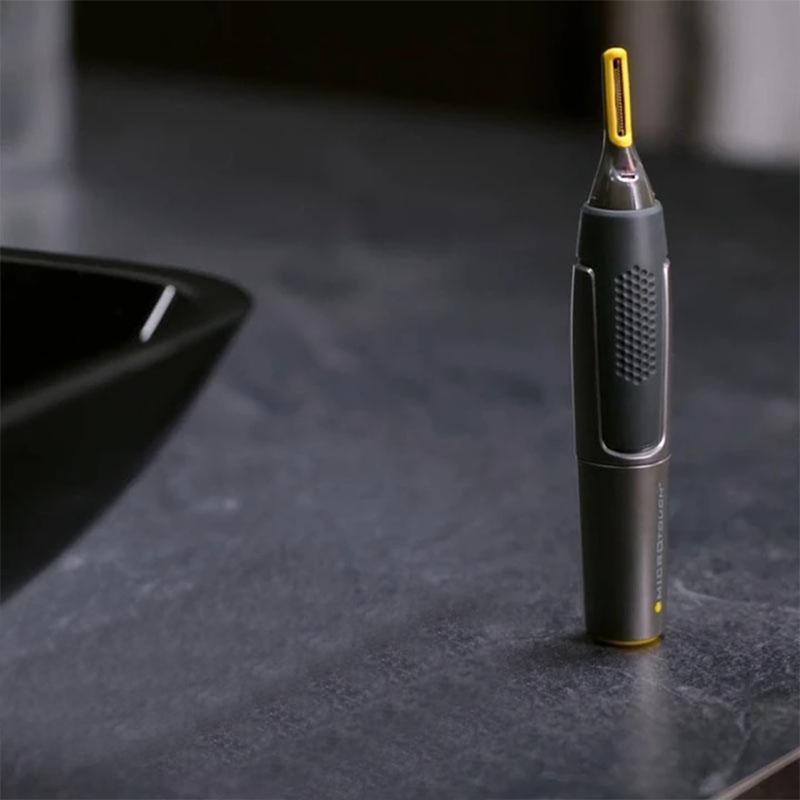 Elektrische Wenkbrauwknipper met LED-Verlichting Zwart voor Gezichtshaar Detailtrimmer Precisie Scheren Neus Oor Koteletten Contourentrimmer Oplaadbaar
