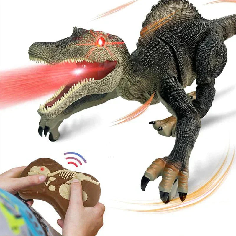 Bestuurbare Prehistorische Speeldino met Mistfunctie – Bewegende Robot Dino voor Kinderen – Oplaadbaar met Afstandsbediening – Dinosaurus Speelgoed met Geluid en Lichteffecten