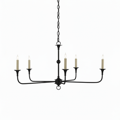 Kaarslamp Kroonluchter Messing Metaal Goud Zwart Wit Nikkel Woonkamer Eetkamer 5 6 Armen Hanglamp Vintage Kaarsenkroonluchter