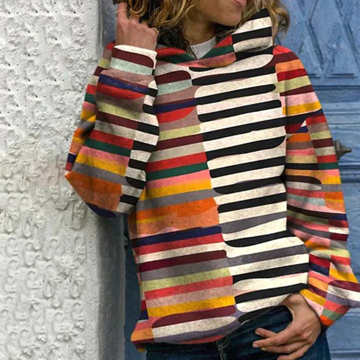 Dames Hoodie Kleurrijk Comfortabel