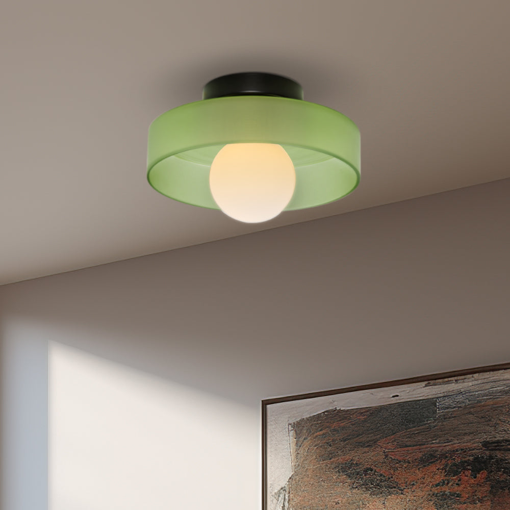 Mulon Plafondlamp en Wandlamp Glas G9 Amber Woonkamer Slaapkamer Design Verlichting Modern Rond