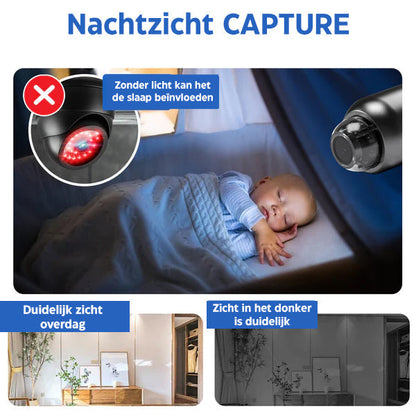 Compacte Beveiligingscamera Full HD 1080p WiFi Nachtzicht met Bewegingsdetectie voor Thuisbewaking en Kinderopvang