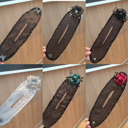 Haarknot Styling Set 7-delig in Satijn met Flexibele Draadkern voor Elegante Kapsels Zonder Hitte