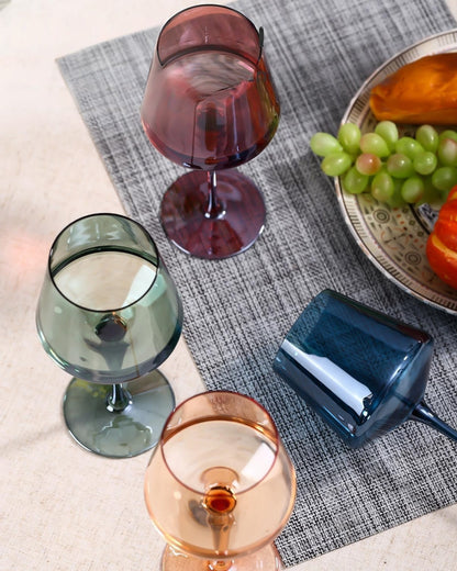 Handgeblazen Regenboog Wijnglazen Set Van 6 Luxe Gekleurd Glas Voor Wijn En Dinertafel
