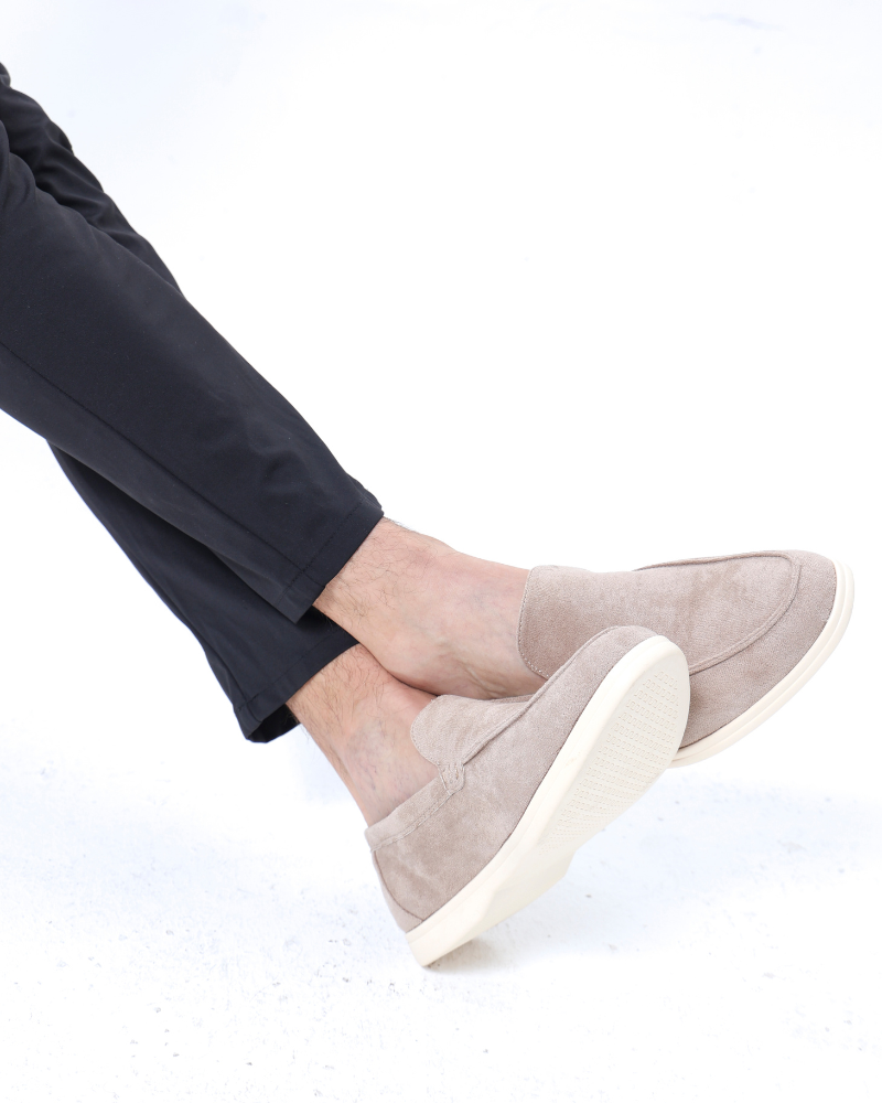 Herenschoenen Suède Loafers Elegante Zomerstijl