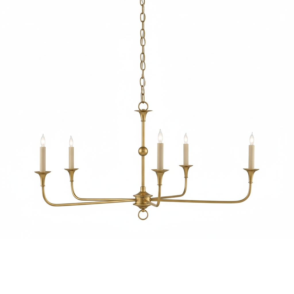 Kaarslamp Kroonluchter Messing Metaal Goud Zwart Wit Nikkel Woonkamer Eetkamer 5 6 Armen Hanglamp Vintage Kaarsenkroonluchter