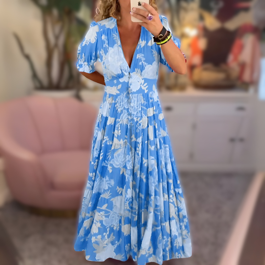Dames Jurk met V-hals Regular Fit