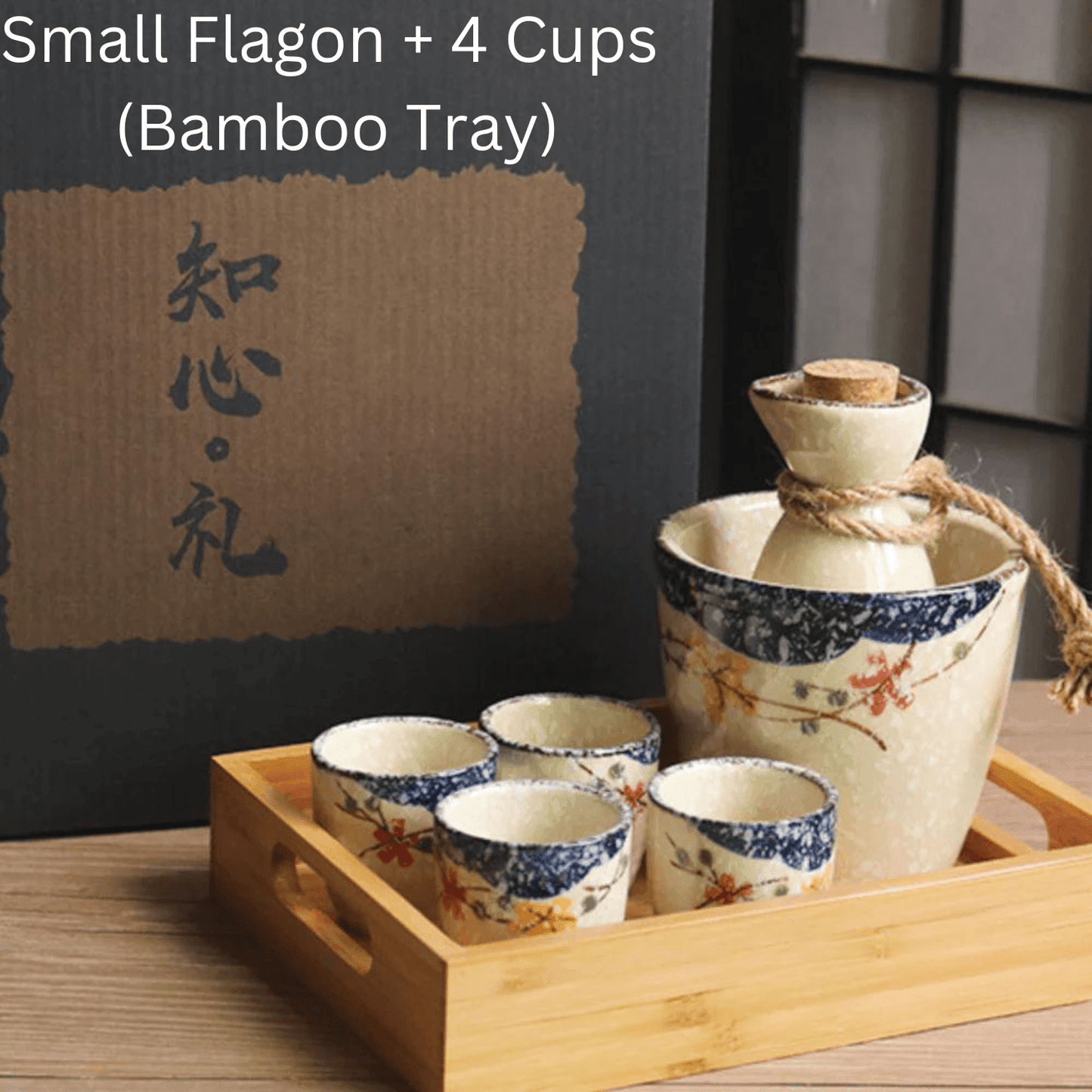 Japans Sakura Sake Serviesset met Karaf en Kopjes – Keramiek met Kersenbloesem Motief