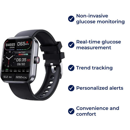 Non-Invasieve Glucosemeter Smartwatch met Realtime Monitoring en Trendanalyse voor Bloedsuikerbeheer