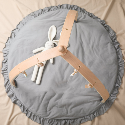 Houten Speelboog met Hangend Speelgoed voor Baby's - Stimuleert Motoriek en Zintuigen - Natuurlijk Hout - Nordic Design
