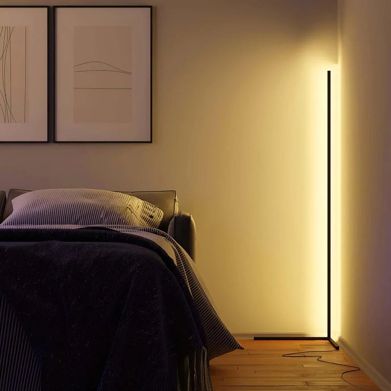 Vloerlamp LED Dimbaar Afstandsbediening 142cm Aluminium Minimalistisch Woonkamer Slaapkamer