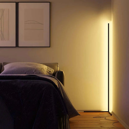 Vloerlamp LED Dimbaar Afstandsbediening 142cm Aluminium Minimalistisch Woonkamer Slaapkamer