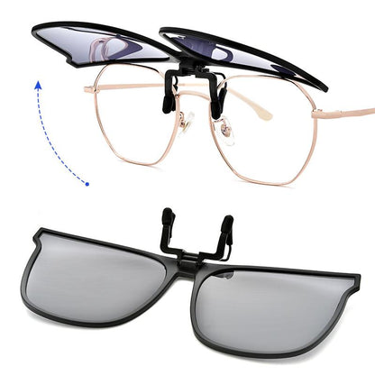 Gepolariseerde Opklapbare Zonnebril Clip-on Magnesiumlegering UV400 Pasvorm Brillen