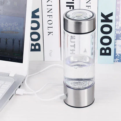 Waterstof Waterfles Draagbaar USB Oplaadbaar 420ml RVS