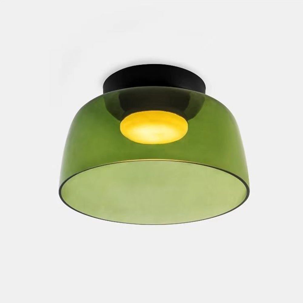 Design Glazen Plafondlamp met Gelaagde Structuur — Elegant Lichtspel voor Eetkamer, Woonkamer en Slaapkamer