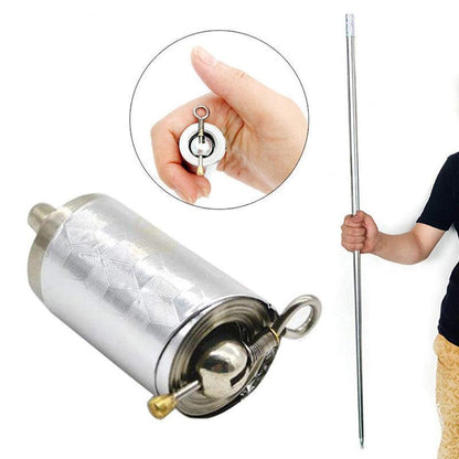 Uitschuifbare Metalen Staf 110 cm - Multifunctioneel Telescopisch Roestvrijstalen Staaf voor Zelfverdediging en Entertainment