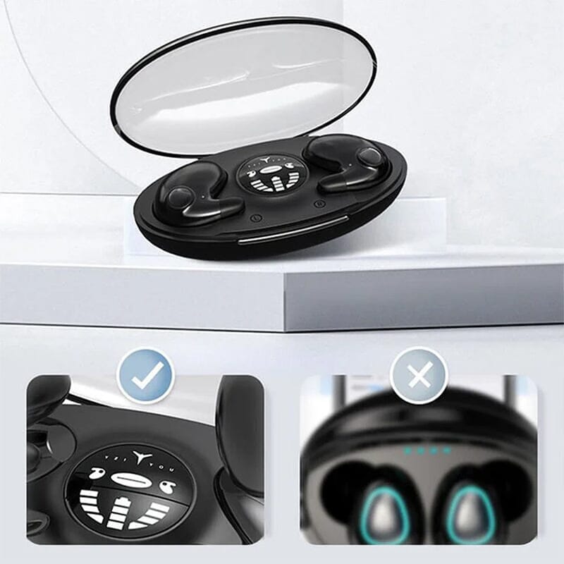 Bluetooth 5.3 Slaap Oordopjes Ultra Compact Draadloos Muziek In-Ear Onzichtbaar Geluidsdemping Handsfree Nachtrust Comfortabel Hardlopen Sport