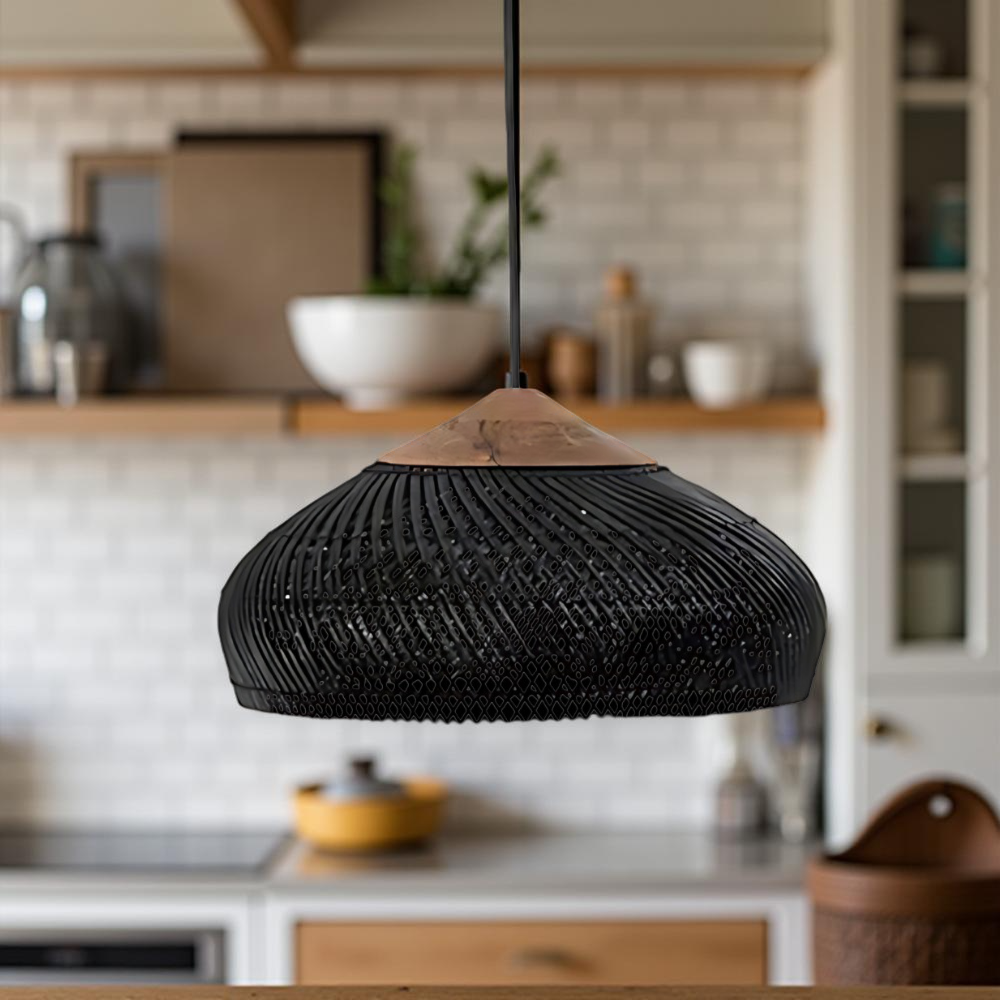 Hanglamp Rattan Bamboe Handgevlochten Bohemian Retro E27 Ø40 Ø60 Eetkamer