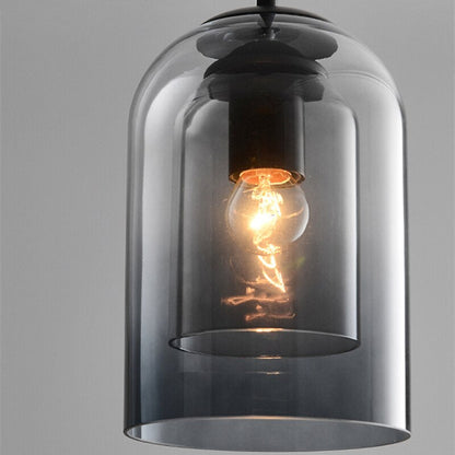 Dubbele Glazen Hanglamp Transparant Glas Nordic Design Scandinavisch Keukeneiland Eetkamer Woonkamer Modern Verlichtingsarmatuur Plafondverlichting E26/E27 Verstelbare Kabels Elegante Verlichting