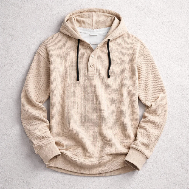 Wafel Hoodie Heren - Comfortabele Waffle Trui voor Mannen