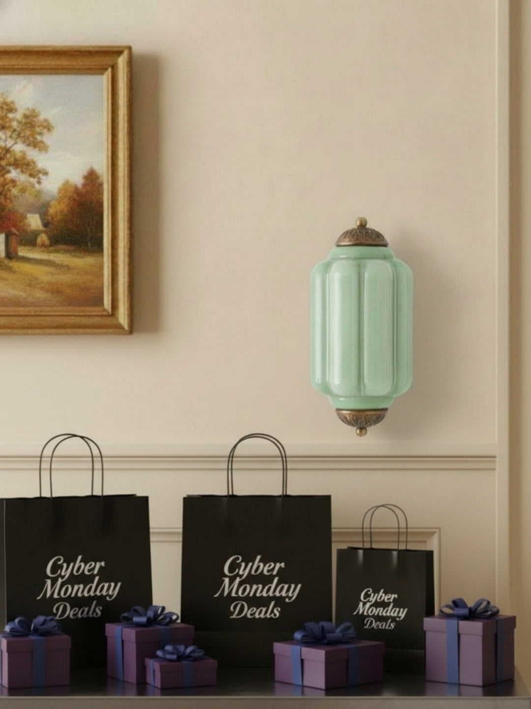 Eloise Vintage Scalloped Milk Glass Wall Sconce - Modern Accent Lighting for Bathroom and Bedroom