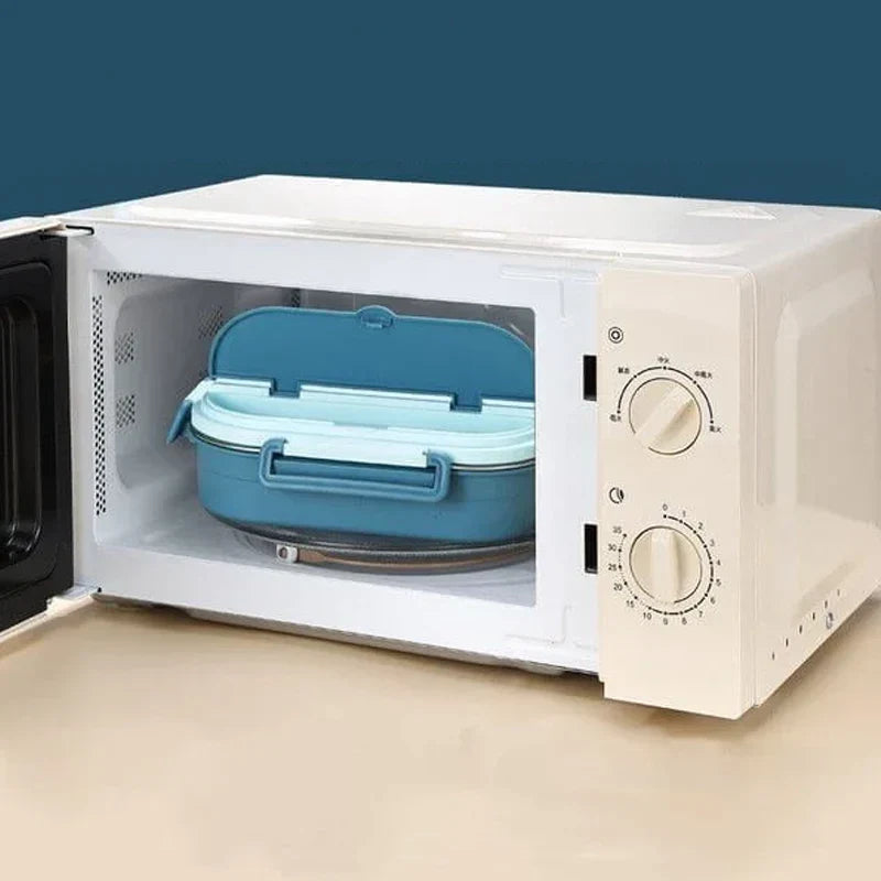 Thermo Lunchbox RVS – Houdt Eten Warm & Koud | Lekvrije Lunchbox met Vakken