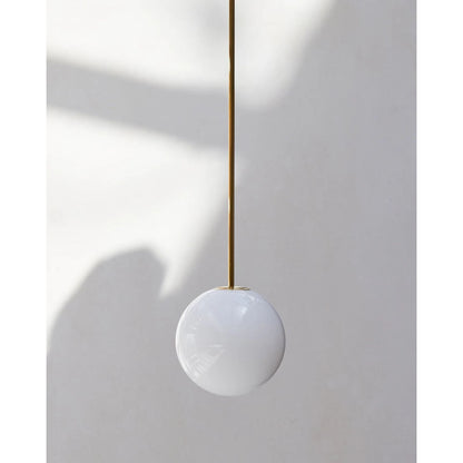 Hanglamp Messing Melkglas Plafond Minimalistisch Modern Scandinavisch Hal Eettafel Nachtkastje
