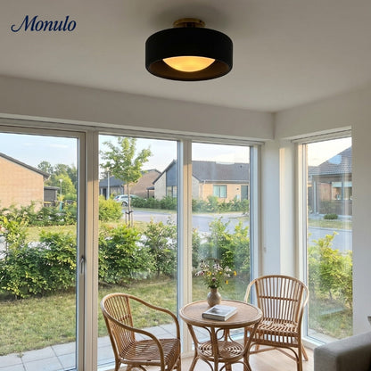 Porseleinen Plafondlamp met Strakke Montage – Moderne Lage Profiellamp Keramiek Opbouwverlichting