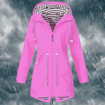 Dame Regenjas Elegante Waterdichte Mantel