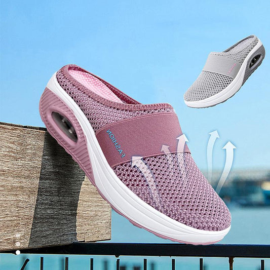 Orthopedische Pantoffels met Luchtkussen Ergonomische Instapschoenen Diabetesvoeten Ademend Mesh Extra Zacht Voetondersteuning Antislip Zool Dames Heren Indoor Outdoor Comfortschoenen