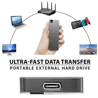 Externe SSD Schijf Draagbaar met Aluminium Behuizing Grijs Rood Blauw 1TB 2TB 4TB 8TB Snelle USB 3.2 Gegevensopslag Veilige Data Back-up Zakformaat Externe Harde Schijf Reisbestendig