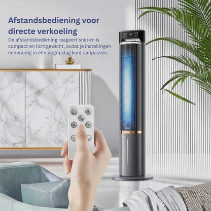 Draagbare Luchtkoeler met Watertank en Timerfunctie – Stil en Krachtig voor Slaapkamer en Kantoor