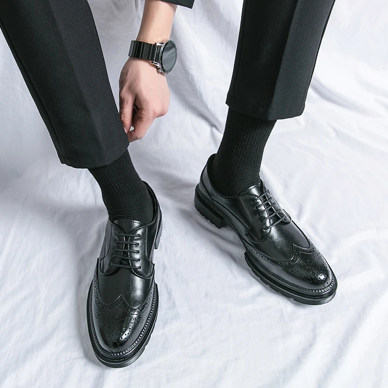 Heren Oxford Schoenen Vintage Stijl Comfortabel met Veters - StudioMarella